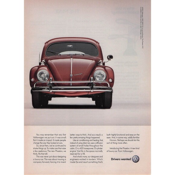 2003 Phaeton VW Volkswagen car 54 Years Old Beetle art Photo Pinup Poster Print - Picture 3 of 3